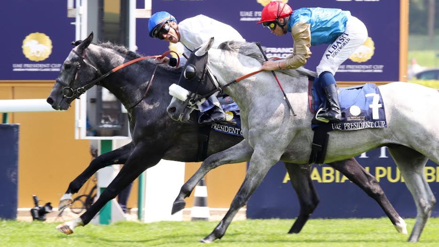 Dimanche 14 Mai 2023;Paris Longchamp;THE PRESIDENT OF THE UAE CUP - COUPE D'EUROPE DES CHEVAUX ARABES - G1 PA;Christophe SOUMILLON;Mickaël BARZALONA;François ROHAUT;Abdullah Fahad Ah Al-Attiyah;EARL  HARAS DE MANDORE;SCOOPDYGA - PELFORT Ambre